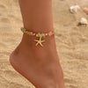 Beach Anklet for Women Bohemian Starfish Pendant Chip Stone Adjustable Gold Silver Multicolor Summer Vacation Jewelry - Image 10