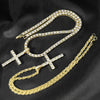 Hip Hop Iced Out Cross Pendant Necklace Strap 4mm Zircon Tennis Chain Men Women Sparkling Necklace Punk Jewelry Gift - Image 5