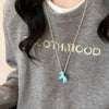 Colorful Horse Pendant Long Necklace for Women Adjustable Sweater Chain Necklaces Jewelry Gifts Accessories - Image 4
