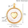 Brass Heart with CZ Zirconia Paved Charm Pendant, Gold Plated Zircon Jewelry Finding Supplies - Image 38
