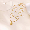 Cute Star Moon Zircon Pendant Necklace for Women Gold Color Stainless Steel Collar Box Chain Jewelry Gift - Image 4