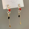 Modern Jewelry Silver Needle Sweet Korean Temperament Splicing Color Tassel Earrings For Women Accessories - Image 7