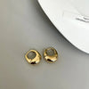 Stainless Steel Smooth Metal Chunky Hoop Earrings for Women Girls Round Circle Hoops Statement Earrings Punk Jewelry - Image 4