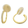 Copper Pressure Earrings Gold Color Rhinestone Spiral Cartilage Ear Cuff Lightweight Silver Color Clip on Compression Earring - Image 7
