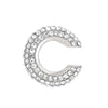C Shaped Crystal Ear Cuff in Gold Tone and Silver Tone - Image 11