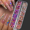 100/50cm Long Crystal Chain Nail Charms 1.5/2mm Shinying Clear/AB Diamond Nail Art Metal Steel French Manicure Crystal - Image 30