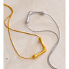 Minimalist Stainless Steel Pendant Necklace Gold Pvd Plated Metal Individualistic Collar Jewelry - Image 2