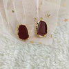 Big Winered Color Irregular Geometry Bean Stud Earrings for Women Ear Jewelry Accessory Girl Gift - Image 3