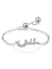Silver Simplicity 26 Letters Zircon Ring For Women Engagement Wedding Jewelry - Image 41