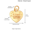 Brass Heart with CZ Zirconia Paved Charm Pendant, Gold Plated Zircon Jewelry Finding Supplies - Image 13
