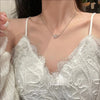 Simple Silver Color Love Heart Pendant Necklace Charm Chain Collares Chokers for Women Jewelry Accessories - Image 3