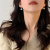 Pearl Stereoscopic Square Pendant Earrings Jewelry For Women‘s Eardrop Party Girl’s Accessories - Image 2