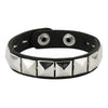 One Row Punk Rock Studded Bracelet Square Spiked Leather Cuff Bracelet for Men Women \Wristband Bracelet - Image 2