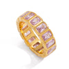 Stackable Water Drop Cubic Zirconia Ring in Gold-Tone Stainless Steel - Image 18