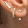 3PCS Sets Stainless Steel Square Zirconia Hoop Earrings For Women Daily Life Cartilage Stud Earrings Piercing Jewelry Gift - Image 12