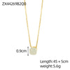 Stainless Steel Colorful Double White Black Square Stone Drop Earring Gold Plated Earrings For Women Jewelry - Image 12