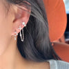 6PCS Set Goth Punk Crystal Moon Cross Star Pendant Earrings For Men Women Grunge Y2K Vintage Aesthetic Jewelry Accessories - Image 4