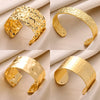 Classic Wrinkle Texture Openning Bangle Bracelet For Women Cuff Bracelet Stainless Steel Hand Ornament Punk Jewelry - Image 1