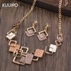Simple Drip Oil Geometric Jewelry Sets for Women Accessories Necklace and Earrings Set Daily Party Prom Gift - Image 1
