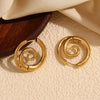 Zakol Personalized Mosquito Coil Shaped Stainless Steel Hoop Earring for Women Punk Spiral Circle Ear Accessories Jewelry Gift - Image 5