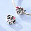 Love Heart Shaped Charms Silver Family Love Friendship Charms Fit Bracelet Bangle Women Jewelry Gifts - Image 4