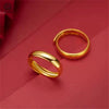 Sand Gold Adjustable Ring Matte Wide Band Openable Fade Resistant Unisex Couple Jewelry Minimalist Gift - Image 6