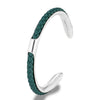 Classic Men Stainless Steel Woven Leather Cuff Bracelet Bangles Minimalist Jewelry Lovers' Gift - Image 17