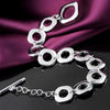Silver Bracelet Geometric Cube Circle Punk Asymmetric Beaded For Woman Girl Jewelry Gift - Image 32