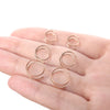 20G Titanium Double Hoop Nose Rings 6/8/10mm Small Spiral Piercing Jewelry for Women Men - Image 5