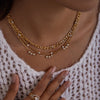 Delicate Cubic Zirconia Chain Necklace For Women Minimalist Gold Plated Stainless Steel Necklace Jewelry - Image 3