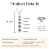 Brilliant 5-Stone Necklace Gold Long Drop Pendant Necklace for Women Female Jewelry Accessories - Image 2