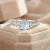 Silver Imitation Opal Moon Rings for Women Aesthetic Wedding Accessories Fancy Anniversary Gift Statement Jewelry - Image 2