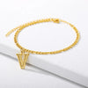 Vintage 26 Initial Letter Pendant Cuban Chain Anklet Gold Plated Leg Ankle Bracelets For Women - Image 27