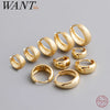 Silver Matte Minimalism Unisex Huggies Ear Hoops Earrings for Women Gothic Piercing Men's Jewelry - Image 1