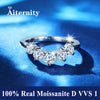 Ring Silver D Clarity Gold Plating Pass The Diamond Tester Gift Gra Twist Arm Double End Open Ring - Image 11