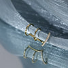 1PC Silver Sparkling Zircons Long Chain Tassel Clip Earrings For Women Elegant Wedding Party Jewelry Ear Cuff - Image 3