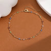 Bohemian Colorful Rhinestone Adjustable Anklet for Women Summer Beach Gold Color Thin Feet Chain Party Jewelry Accessories - Image 6