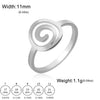 Spiral Swirl Circle Ring for Women Stainless Steel Minimalist Finger Ring Couple Jewelry Party Gift - Image 6