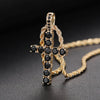 Cubic Zirconia Cross Pendant Necklace on Twisted Chain 60cm - Image 21