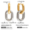 Ball Pendant Earrings Stainless Steel Gold Plated Jewelry Gift Ring Hoop Earrings For Women - Image 17