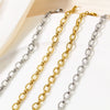 1PC Statement Stainless Steel Oval Chain Bracelet Punk Metal Chain Bracelet Handmade For Women Men Jewelry Gift 17.5cm - Image 6