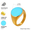 Chunky Open Twist Stackable Rings for Women, Blue Geometric Bold Enamel Crossover Statement Ring Band - Image 14
