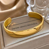Minimalist Glossy Curved Open Bangle Stainless Steel Bracelets for Women Men Gold Color Cuff Stackable Simple Jewelry - Image 6
