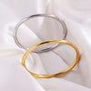 Stainless Steel Cuff Bracelet Bangles for Women Smooth Metal Openable Bracelets Jewelry Gift - Image 2