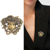 Medusa Brooches for Women 2-color Gold and Silver Lady Pin Office Party Friend Gifts Accessories - Image 2