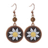 Retro Flower Hollow Round Earring for Women Geometric Gold Color Waterdrop Pendant Jewelry Ethnic Antique Jewelry - Image 4