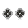 Golden Plated Inlaid CZ Stone Flower Shape Stud Earrings Sparkling Multi-colour 4-Leaf Flower Earrings Romantic Jewelry - Image 13