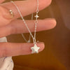 Five-Pointed Star Pendant Necklace in Silver-Tone - Image 1