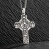 Retro Celtic Knot Pattern Disc Cross Pendant Necklace for Men Gothic Punk Street Jewelry Gift - Image 21