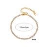 Gold Plated Shiny Marquise Oval Shape Zircon Crystal Tennis Chain Choker Necklaces Bracelets Jewelry Set For Woman - Image 12